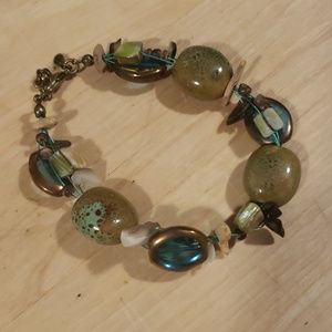 Green beaded bracelet